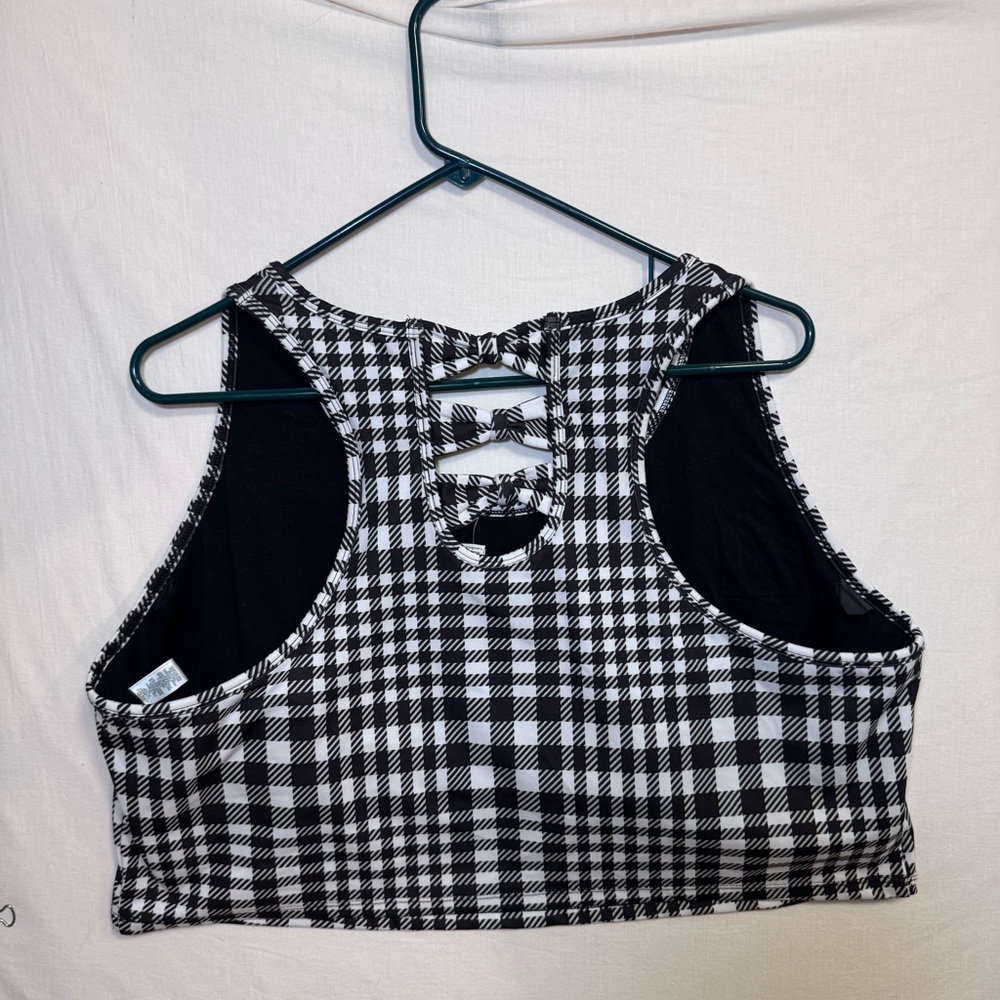 Beautiful Cato Live Well Active TOP 2X Pull Over Sleeveless Black & White - NWT - Picture 2 of 5